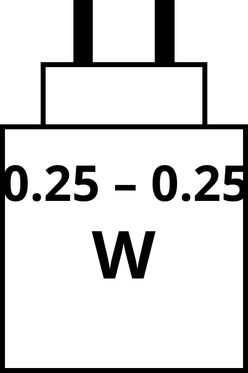 charger with power output range from 0.25 watts to 0.25 watts.